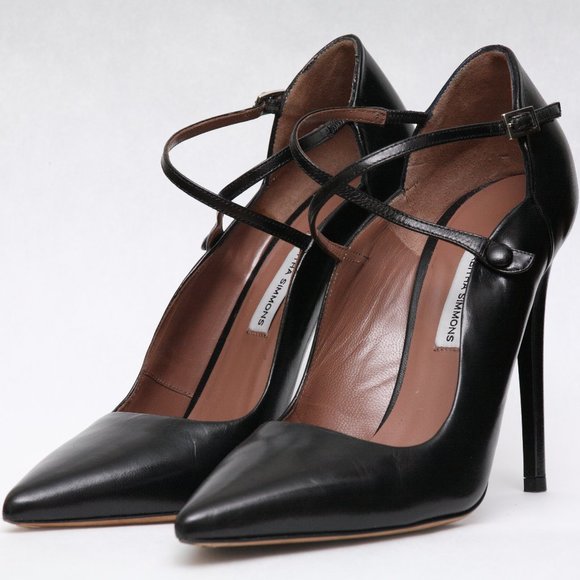 Tabitha Simmons Mari Black Kid - Picture 1 of 8